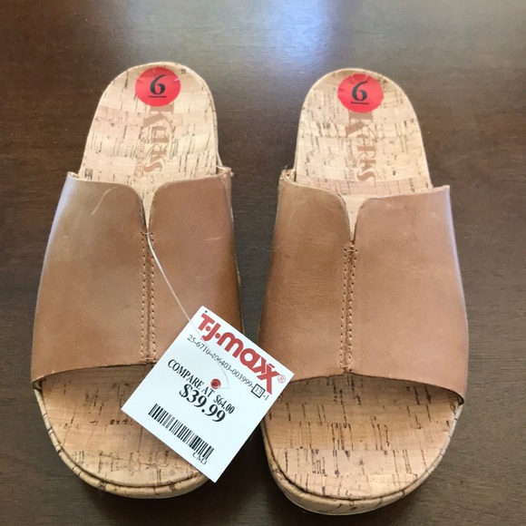 Kork-Ease Shoes - Korks Kork-Ease Tan Leather Slides